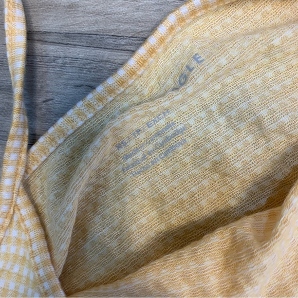 American Eagle Soft Gingham Check Bow Front Bodysuit - Picture 7 of 10